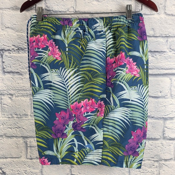 Tommy Bahama Other - Tommy Bahama Relax‎ Men Tropical Floral Palm Print Swim Trunks Blue Pink 2XL